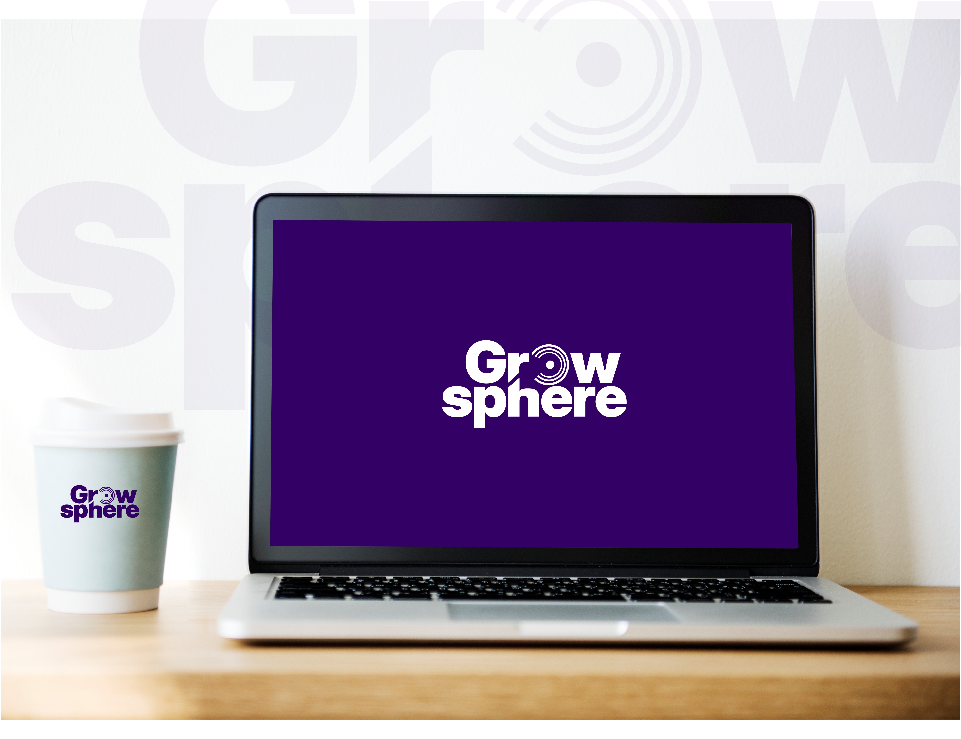 GrowSphere brand applied across touchpoints